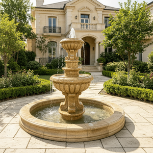 <span class=keywords><strong>Fontaine</strong></span> en marbre moderne personnalisée pour l'extérieur, faite à la main, sculptée à la main, style de décoration de jardin moderne, <span class=keywords><strong>fontaine</strong></span> en marbre - Product Image 1