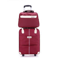 Petite Valise Chariot Pliante Oxford Élégante Personnalisée Sac de Voyage à Roulettes Bagage Tendance Expédition Aérienne