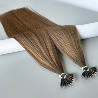 Venta al por mayor Nano Extensiones de cabello Puntas de metal preadheridas 100% Cutícula Remy Cabello humano Extremos gruesos de larga duración en color Balayage