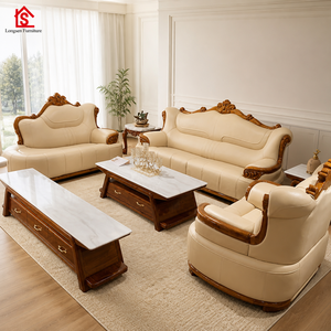 Divano Moderno <span class=keywords><strong>in</strong></span> <span class=keywords><strong>Legno</strong></span> Massello Cinese, Divano di Alta Gamma <span class=keywords><strong>in</strong></span> Vera Pelle di Prima Qualità, Comodo Arredamento per Soggiorno e Villa - Product Image 3