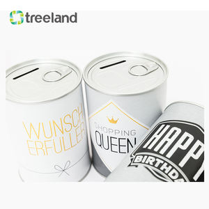 맞춤형 재활용 종이 돼지 저금통 개인화 된 실린더 독특한 디자인의 라벨 표면 처리 동전 은행과 냄비 절약 - Product Image 3