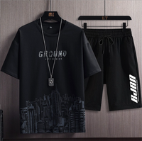 Ensembles Shorts Homme Personnalisés Chemise d'Été Homme et Short de Plage Manches Courtes Costume