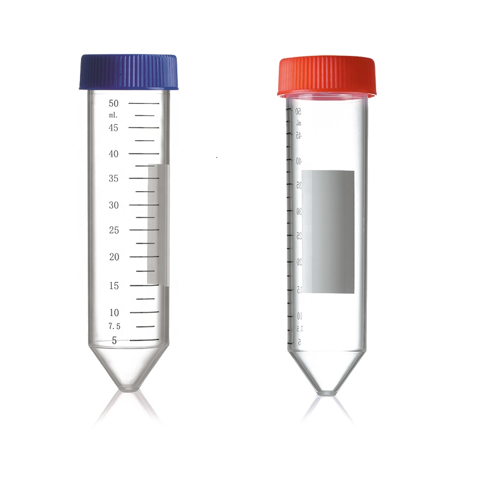 Медицинская микро-автоклавируемая коническая пластиковая лабораторная Центрифуга 50 мл с прозрачной белой границей
