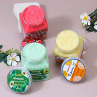 Ensemble de gommage corporel exfoliant naturel Boue blanchissante/Herbal/Sel de mer/Café/Sucre brun/Rose Formules d'avocat OEM pour