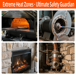 Scellant blanc à séchage rapide, peignable, résistant aux hautes températures, résistant aux foyers, 350 ℃    Mastic ignifuge haute température <span class=keywords><strong>pour</strong></span> fours, poêles et cheminées - Product Image 4