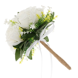 LUYI - Vente en gros <span class=keywords><strong>de</strong></span> bouquets <span class=keywords><strong>de</strong></span> mariée <span class=keywords><strong>de</strong></span> haute qualité, roses artificielles à haute sensibilité, petites roses fraîches pour mariage, roses en soie simulées à tenir à la main - Product Image 4
