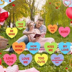 Meilleures ventes : Décoration de jardin en forme de cœur pour la Saint-Valentin, décoration de pelouse extérieure, signes de jardin avec des proverbes sucrés - Product Image 5
