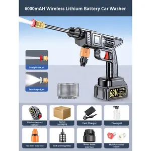 Lave-auto manuel sans fil à haute pression avec batterie au lithium pistolet à eau à usage domestique pour pare-soleil déflecteurs de vent et d'insectes lavage de <span class=keywords><strong>voiture</strong></span> - Product Image 5