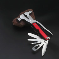 Marteau de toiture H&Y de qualité industrielle avec poignée en aluminium, outil multifonction pour le camping en extérieur, brise-vitre d'urgence pour voiture OEM, caoutchouc