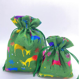 Bolsas de Regalo de Algodón con Cordón Personalizadas para Navidad, Bolsa de Regalo para Dulces - Product Image 2