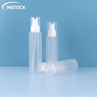 Emballage d'émulsion cosmétique Bouteilles de pulvérisation en plastique PET 100ml 120ml 150ml Pompe d'emballage de lotion de parfum givré Stock d'étanchéité