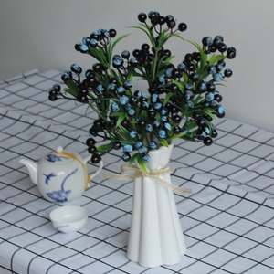 Bayas Artificiales de 8 Ramas, Frutos <span class=keywords><strong>Rojos</strong></span> de Poliéster, Arándanos, Cerezas, Decoraciones para Acción de Gracias, Año Nuevo, Navidad y Bodas - Product Image 6