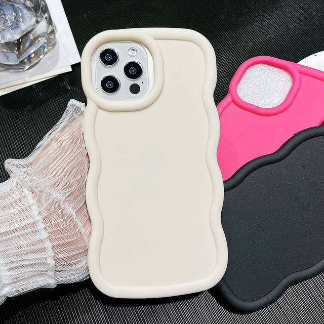 Clear Wavy TPU Phone Case for iphone 16/15/14/13/12/11 Shockproof Ultra Lightweight Slim New Design Protection Case