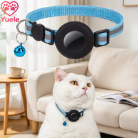 Traceur anti-perte AirTag de luxe, durable, étanche, à motif uni, étui de localisation pour animaux de compagnie pour chats