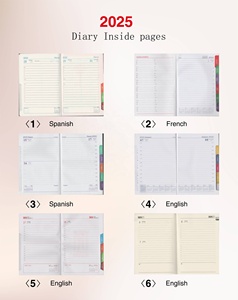 Thấp moq biểu tượng tùy chỉnh Nhật Ký <span class=keywords><strong>2025</strong></span> năm hàng ngày PU bìa cứng chương trình nghị sự máy tính xách tay Tạp Chí kế hoạch - Product Image 5