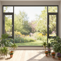 Fenêtre coulissante en aluminium à double vitrage personnalisable