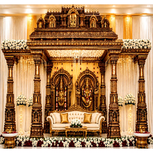 Mandap Kalyana à thème temple indien du sud de l'Inde pour mariages indiens, achetez un Mandapam Tamil Manavarai pour cérémonie de mariage aux États-Unis - Product Image 1