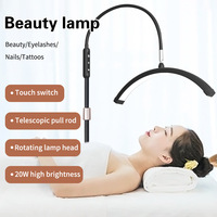 Lampe LED de beauté incurvée en demi-lune de 16 pouces, lumière d'appoint au sol en forme de U pour tatouage, ongles, sourcils et extensions de cils