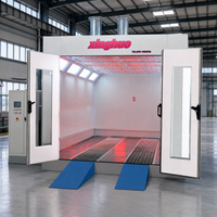 Cabines de peinture diesel intégrées ultra-lumineuses 1000 lux 24 kW 80 ° Cabine de peinture au four fiable C avec 56 tubes de 24W en boîte