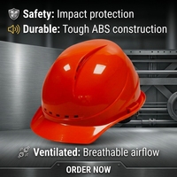 Casque de sécurité léger de style européen certifié CE pour les travailleurs, casque de sécurité industriel