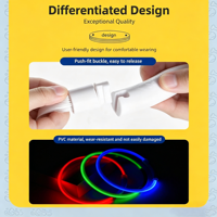 Collar de Perro LED Recargable por USB, con Luz para Caminar de Noche, Etiqueta de Identificación Reflectante, PVC Ecológico, Estilo Japonés y Coreano