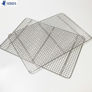 Hongfa Stainless Steel Wire Rack 428x300mm Rectangular Cake Cooling Rack Heat Resistant Oven Baking Accessory - Product Image 3