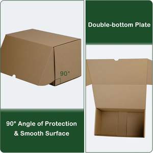 Boîtes d'expédition 11x6x6 pouces, boîte en carton ondulé brun, emballage pour envoi postal, pour l'emballage des petites entreprises - Product Image 1