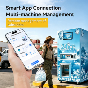 480kg large capacity fully automatic packaging ice vending machine, ice production card swiping QR code paper currency coin <b>bag</b> - Product Image 4