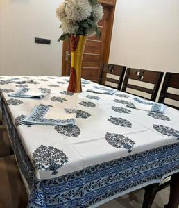 Mantel de Mesa de Comedor de Algodón de Alta Calidad y Juego de 6 Servilletas, Mantel Moderno Decorativo Lavable para Uso en el Hogar, Cocina y Restaurante - Product Image 4