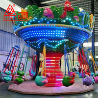 Manège extérieur mini-chaise volante en fibre de verre pour centres commerciaux et parcs d'attractions à vendre