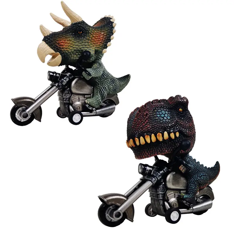 Coche de juguete de dinosaurio para niños, vehículos de motocicleta de dinosaurio, juguete de simulación de inercia, modelo de motocicleta, Juguetes