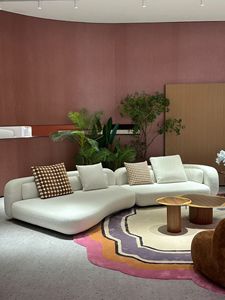 Canapé Bezier sur mesure, style américain moderne et minimaliste, modulaire et incurvé, en tissu, fabriqué à Foshan, écologique, durable et convertible - Product Image 1