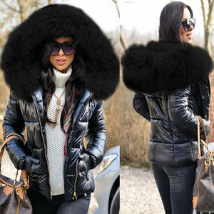 Bubble Coat invernale imbottito in cotone con vera pelliccia di Racoon - Product Image 1