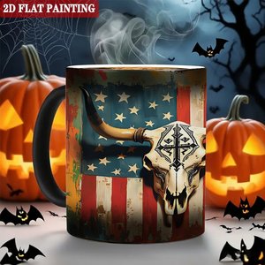 Tasse interactive à changement de couleur, noire givrée, 11 oz, en céramique - Product Image 6