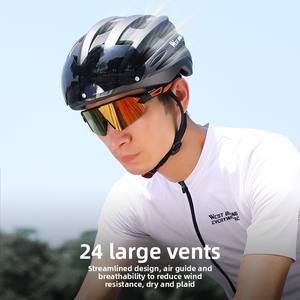 Casque de vélo avec visière à changement de couleur, léger (290g), monobloc, pour hommes et femmes, sécurité pour VTT et vélo de route - Product Image 1