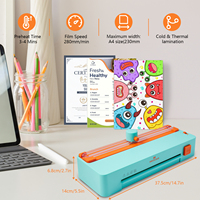 Laminateur électrique automatique de bureau personnalisé Mecolour, machine thermique chaude et froide pour papier A3/A4/A5/A6, laminateur électrique de poche