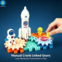 Ensemble de blocs de construction STEM 6 en 1, engrenages rotatifs, puzzle, jouet éducatif DIY à assembler en cube, pour enfants de 3 ans et plus