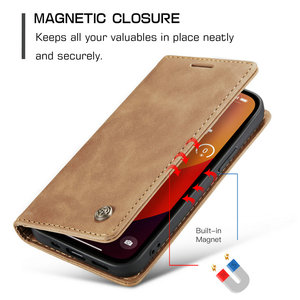 เคสโทรศัพท์แบบย้อนยุคสำหรับ iPhone 15 Pro Max <span class=keywords><strong>2023</strong></span>เคสหนังฝาพับแม่เหล็กสุดหรูสำหรับ iPhone XR 11 12 13 14 15 PRO MAX - Product Image 3