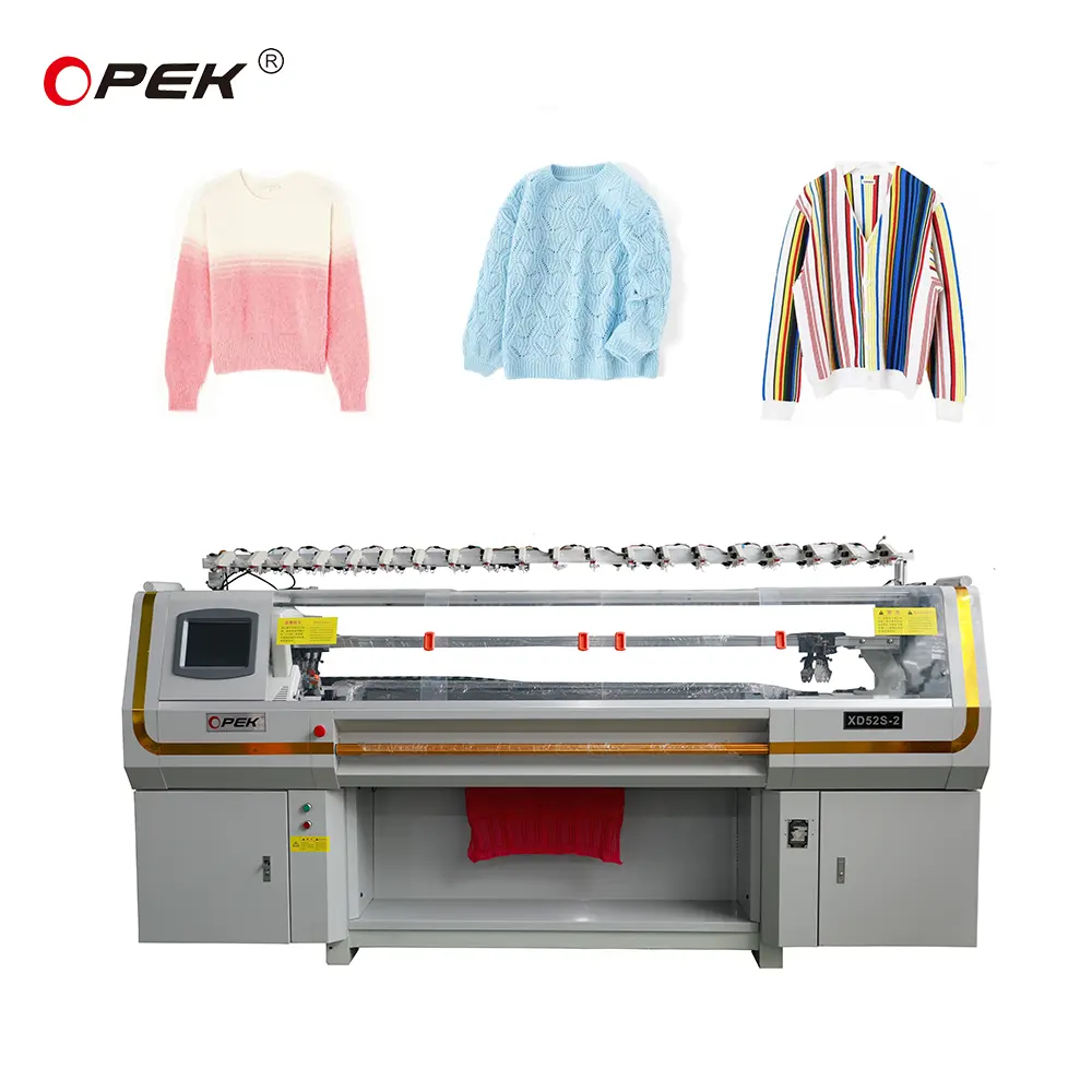 Fully Fashion Automatic Computerized Flat Knitting Machine Single Double Three system Sweater