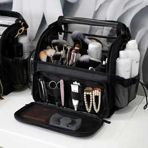 Étui à pinceaux de maquillage en cuir de crocodile Pro <span class=keywords><strong>MUA</strong></span> Essential brosse cosmétique outils de beauté organisateur sac à bandoulière avec séparateur en acrylique - Product Image 6