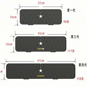 USSE Hot Sales <b>Kitchen</b> Faucet Absorbent Mat <b>Sink</b> <b>Splash</b> <b>Guard</b> Silicone Faucet <b>Splash</b> Catcher Protector for Bathroom <b>Kitchen</b> - Product Image 1