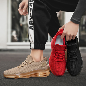 Chaussures de course sur route pour hommes, baskets de jogging, chaussures de trail, en tissu extensible minimaliste, maille respirante, à enfiler, athlétiques, à lacets, avec coussin d'air - Product Image 6