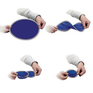 Éventail pliant rond en polyester et nylon, promotionnel, pas cher, sans minimum de commande, avec pochette, Flying Plate - Product Image 5