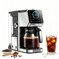 Cafetera de Goteo Programable Compacta Anbolife con Vapor y Agua Caliente, Panel Táctil IMD, Clásica, para Café con Hielo, Fabricación OEM Especializada