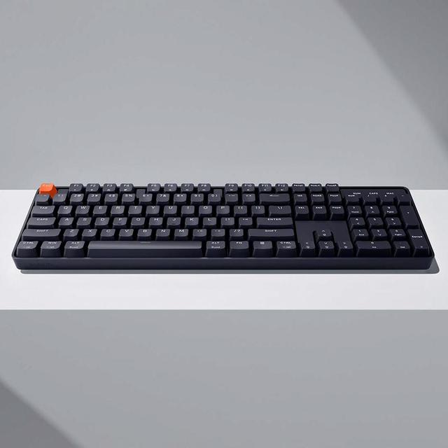 For New USB Wired Mechanical Keyboard 104 Keys Dual System Compatible RGB Backlit Metal Panel Spill-resistant Office Games