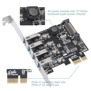 Tarjeta de Expansión PCI Express X1 <span class=keywords><strong>a</strong></span> 4 Puertos <span class=keywords><strong>USB</strong></span> 3.0 Tipo C, <span class=keywords><strong>Adaptador</strong></span> <span class=keywords><strong>USB</strong></span> PCI-E <span class=keywords><strong>con</strong></span> Chip VL805 y <span class=keywords><strong>Alimentación</strong></span> <span class=keywords><strong>SATA</strong></span> para PC de Escritorio - Product Image 5