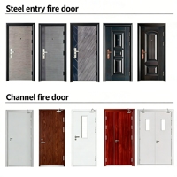Porte en alliage d'acier de style fer forgé classique, facile à installer, avec panneaux décoratifs pour maison européenne