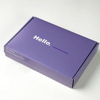 Vente chaude Nouvellement Design De Luxe Violet Top Grade Bande De Déchirure Offres Spéciales Petite Entreprise Boîte D'expédition Cosmétique Emballage Cadeau Boîte
