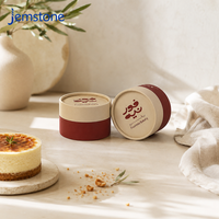 Emballage de tube à gâteau cylindrique résistant à la chaleur, écologique, avec logo personnalisé, pour cheesecake, gâteau basque