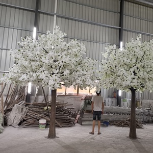 2m 3m 4m lớn nhựa japenesse ngà hoa cây giả <span class=keywords><strong>Sakura</strong></span> hoa anh đào Nhân Tạo Trắng Hồng Cây giả cho ngoài trời - Product Image 6